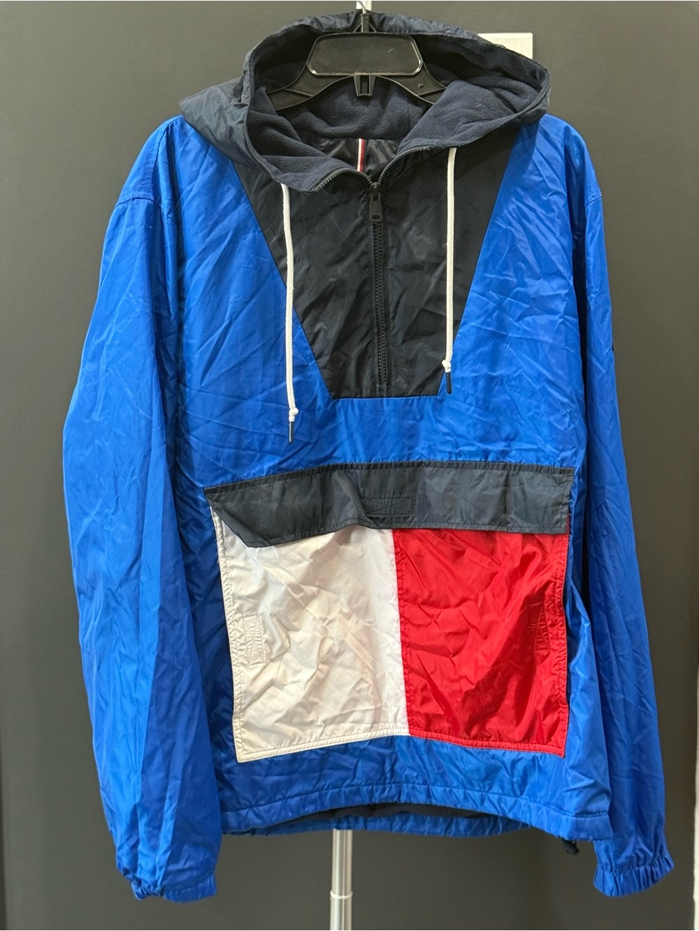 Tommy Hilfiger Men's XL Colorblock Fleece-Lined Windbreaker